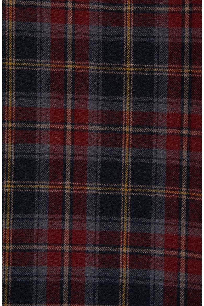 Trimmings Plaid Cotton Flannel Pajamas, Alternate, color, BLACK