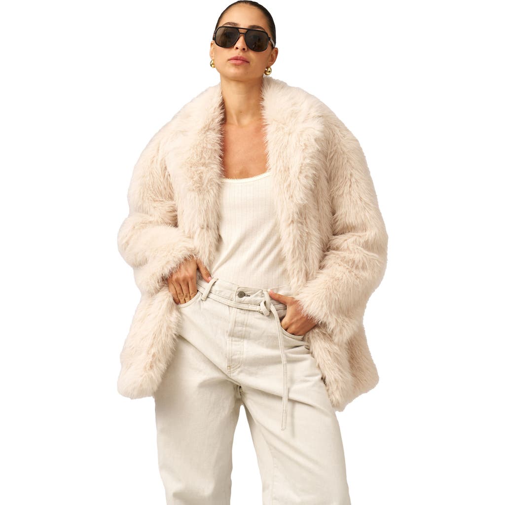 Gottex Beach Life The Luxe Faux Fur Coat In White