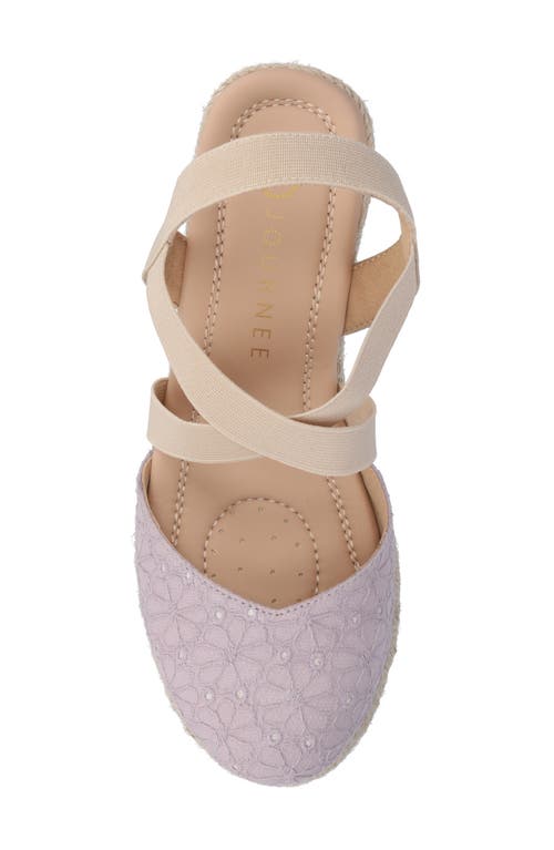 Shop Journee Collection Ashlee Espadrille Wedge Pump In Lilac