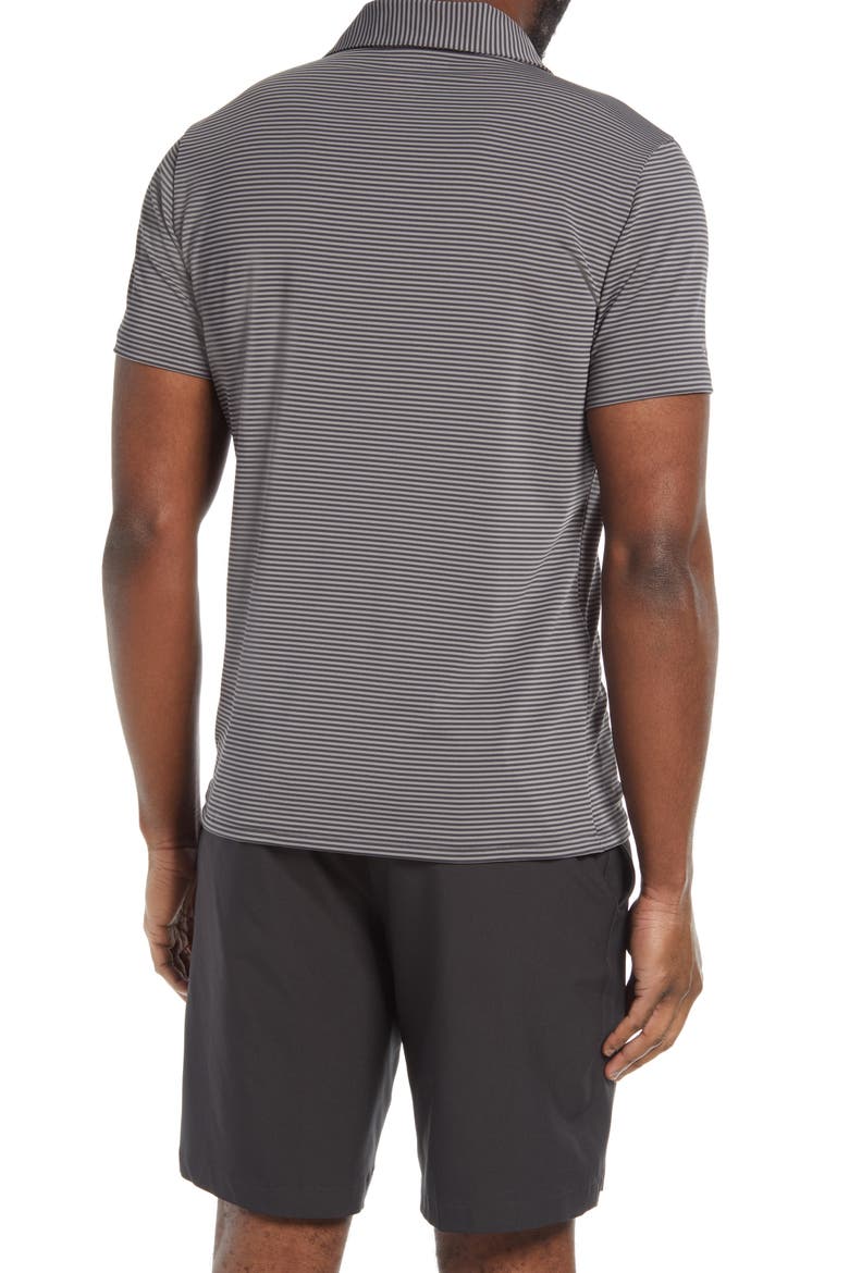 Men's Slim Fit Stripe Performance Golf Polo, Alternate, color, PHANTOM/ CLOUDBURST STRIPE