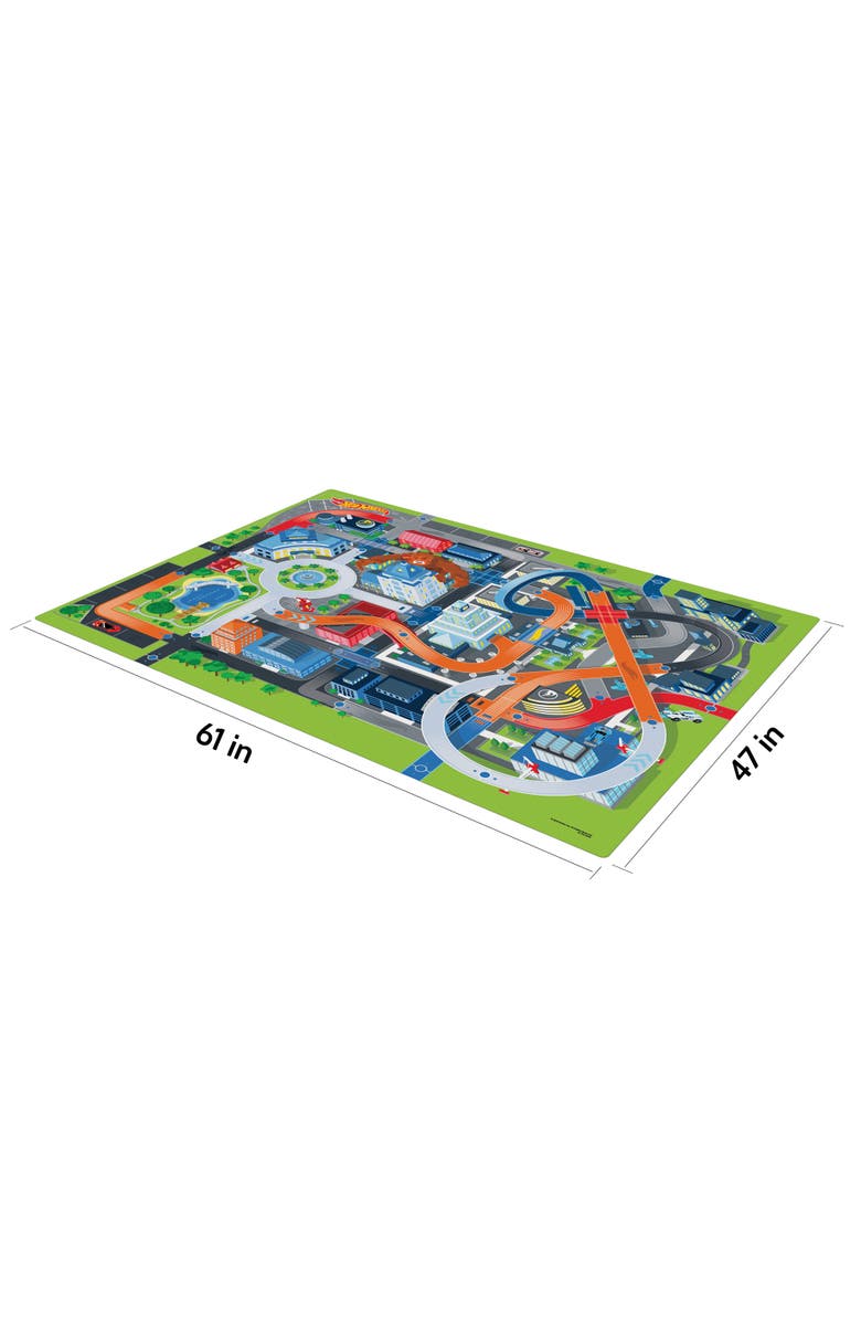 Imaginmat Hot Wheels Floor Playmat & 2 Toy Cars, 47 X 61", Alternate, color, Multicolored