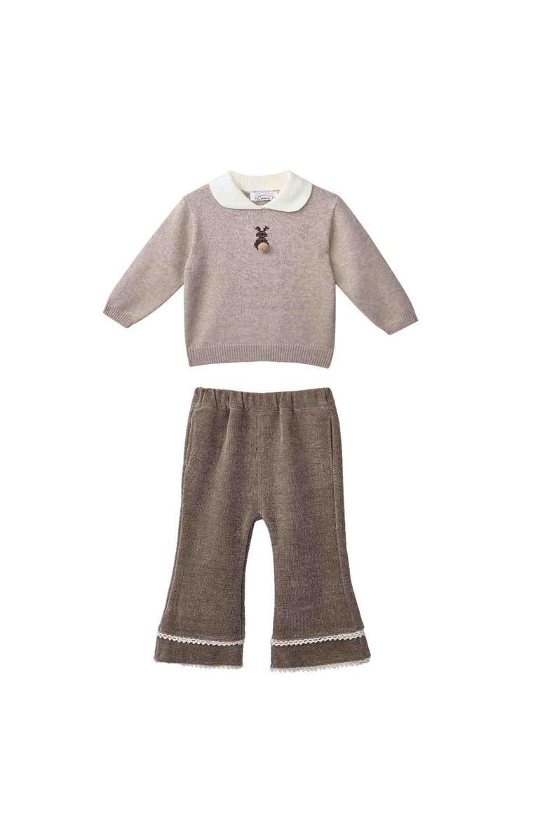 Sweet Cactus Cozy Knit Outfit Set, Main, color, Brown