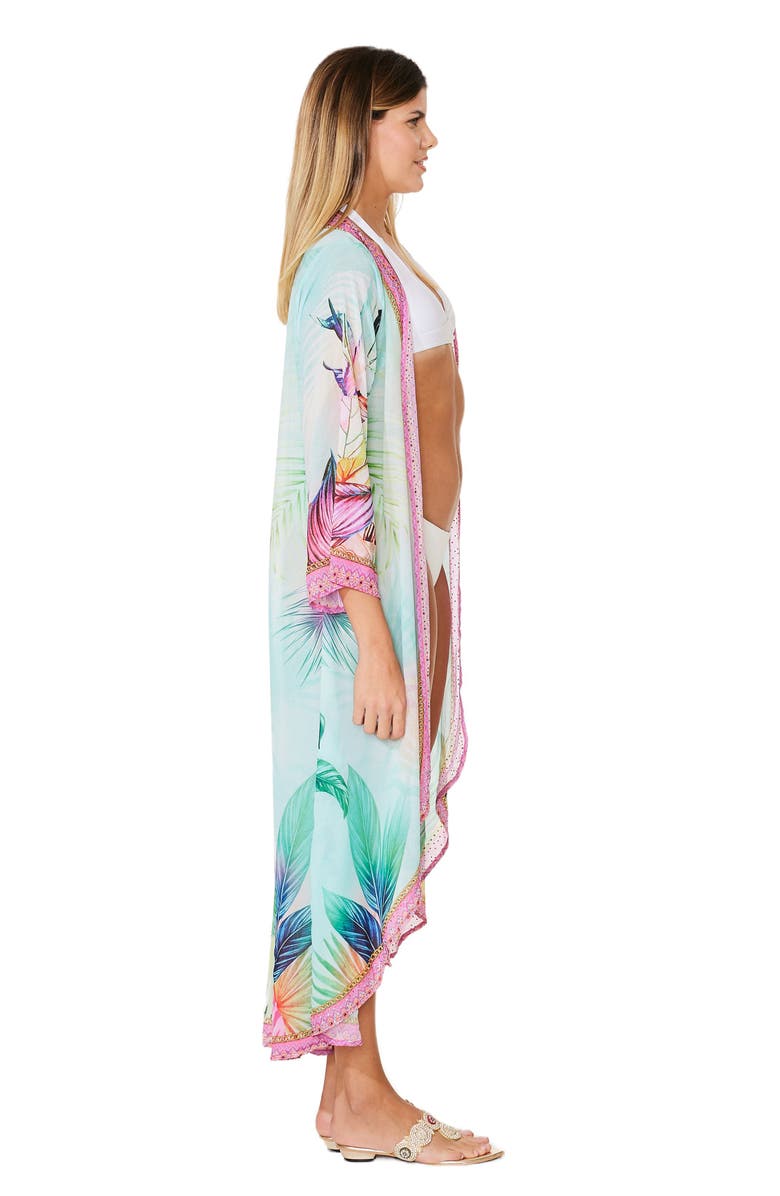 RANEES Tropical Paradise Duster, Alternate, color, Blue Multi