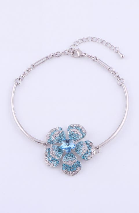 Crystal Flower Blossom Bracelet
