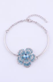 Modenaire Crystal Flower Blossom Bracelet