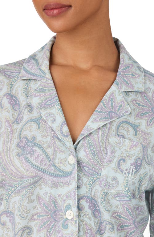 Ralph Lauren Lauren Cotton Blend Pajamas In Blue