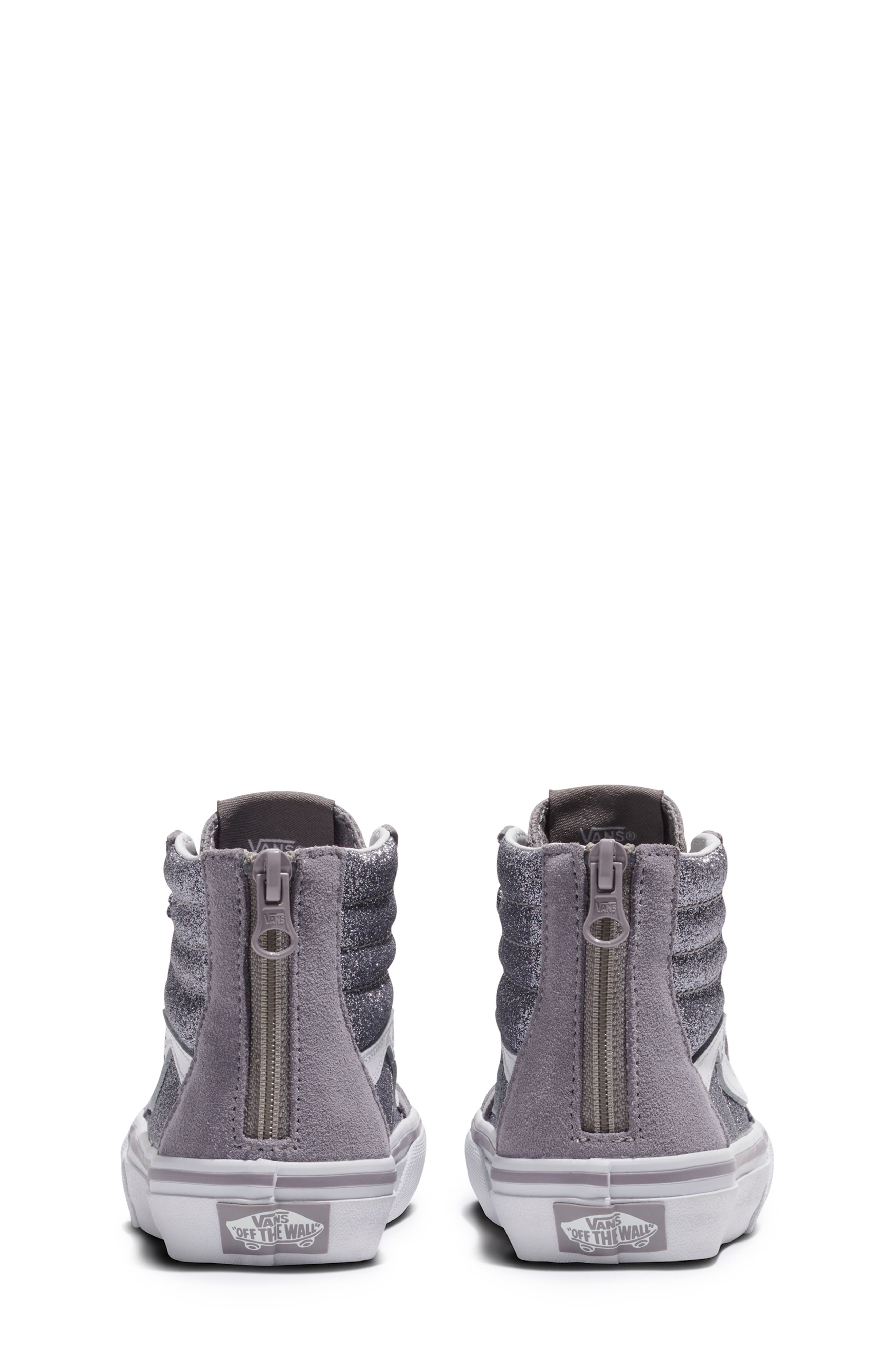 Vans Kids
 Sk8-Hi Zip Glitter Sneaker, Alternate, color, 