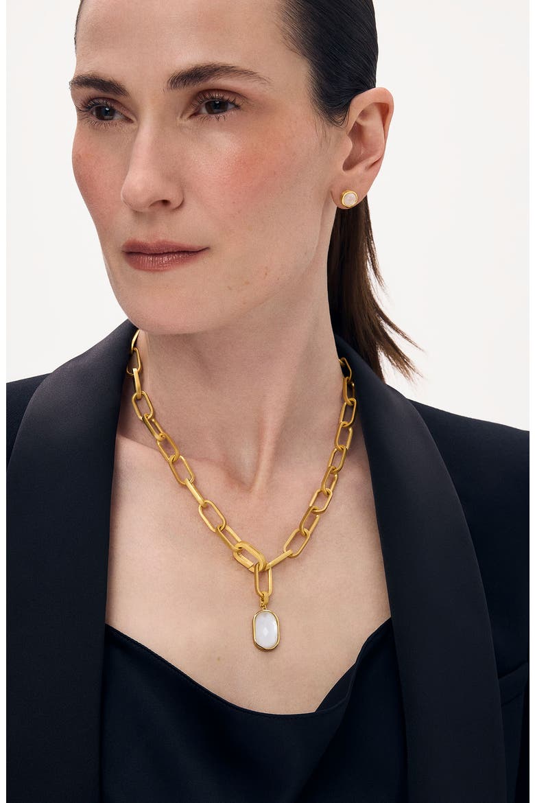 Mercer Statement Collar Necklace, Alternate, color, IRIDESCENT PEARL/ GOLD