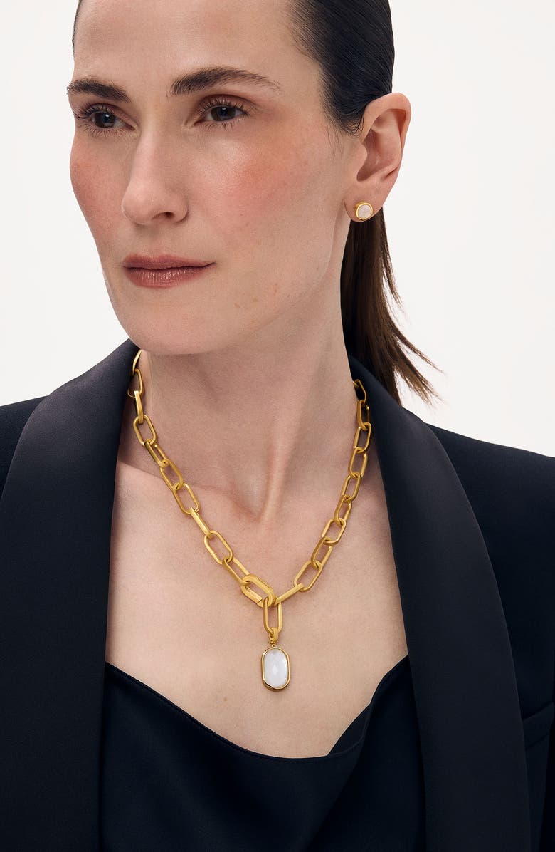 Dean Davidson Mercer Statement Collar Necklace, Alternate, color, Iridescent Pearl/ Gold