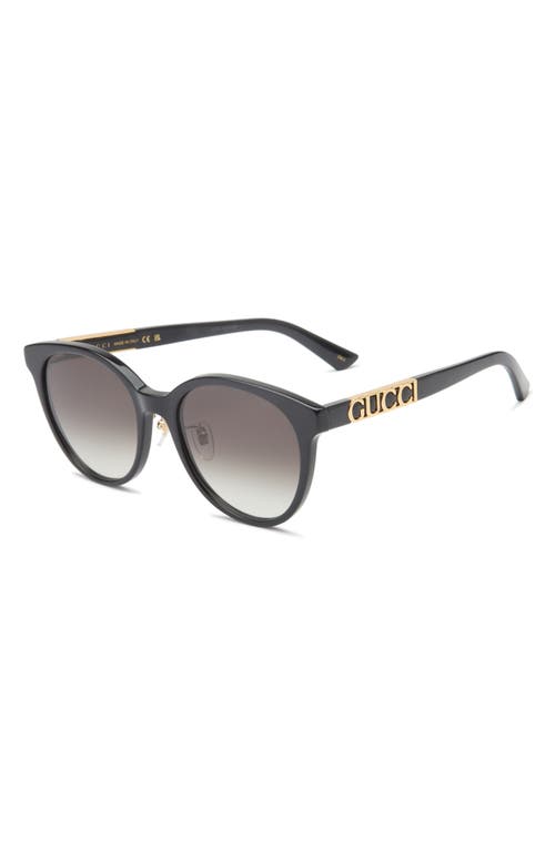 Gucci 56mm Round Sunglasses In Gold