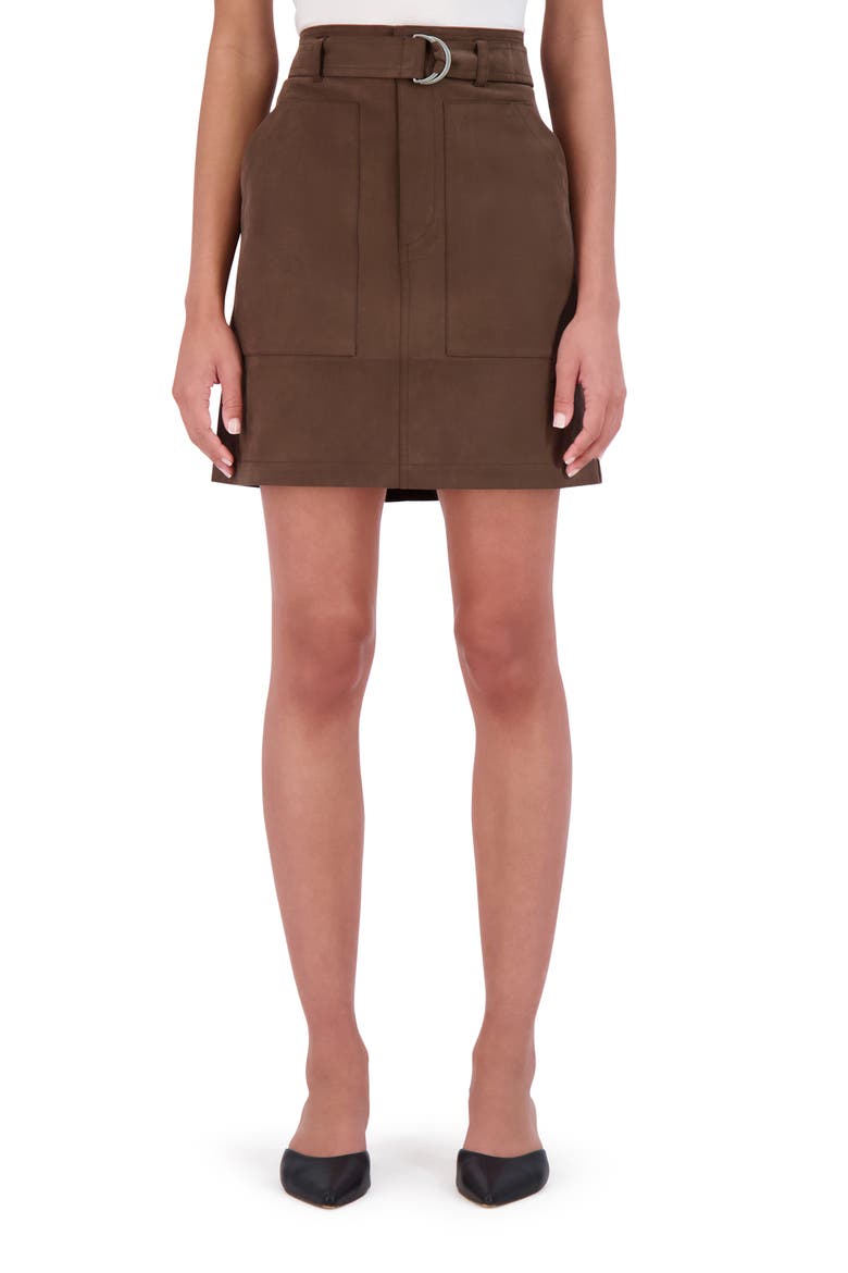 Belted Skort, Main, color, MOCHA
