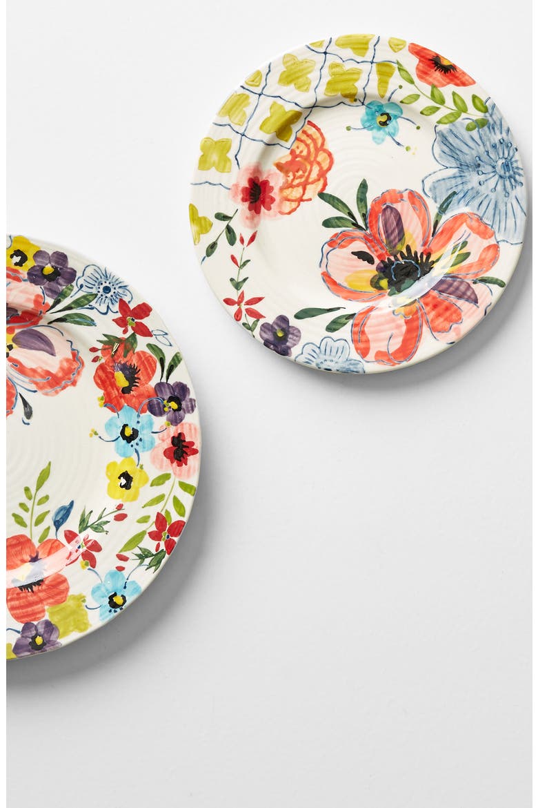 Anthropologie Sissinghurst Castle Stoneware Side Plate, Alternate, color, NAVY MULTI