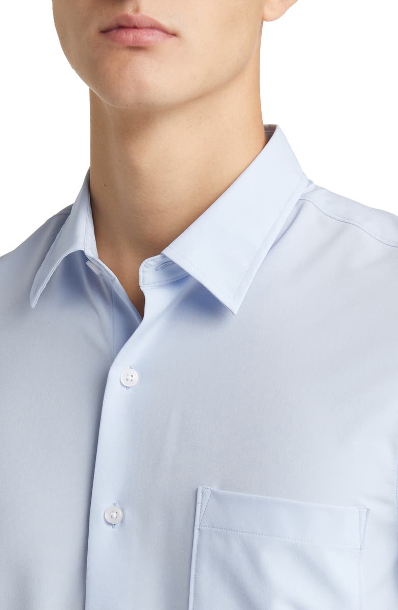 Nordstrom Solid Button-Up Shirt, Alternate, color, Blue Skyway