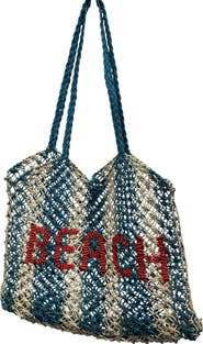 Mer St. Barth St Jean Jute Beach Tote "Soleil"