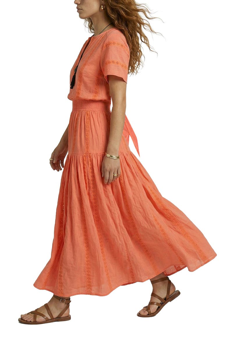 Candice Flutter Sleeve Maxi Dress, Alternate, color, Orange