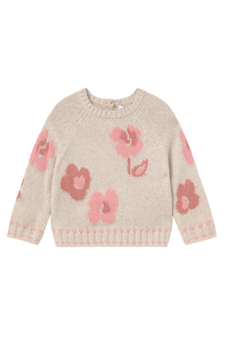 Petal Jaquard Jumper, Main, color, Ivory