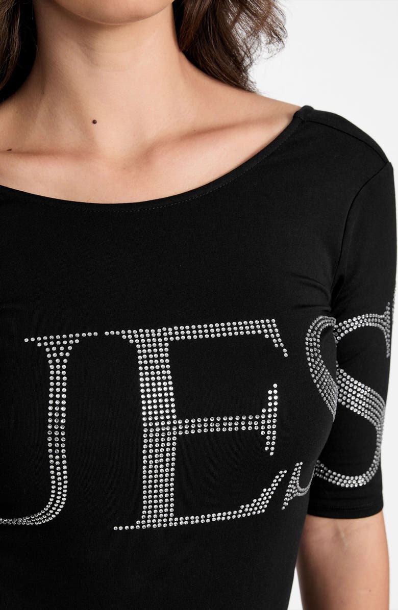 GUESS Bling Lowback Bodysuit, Alternate, color,