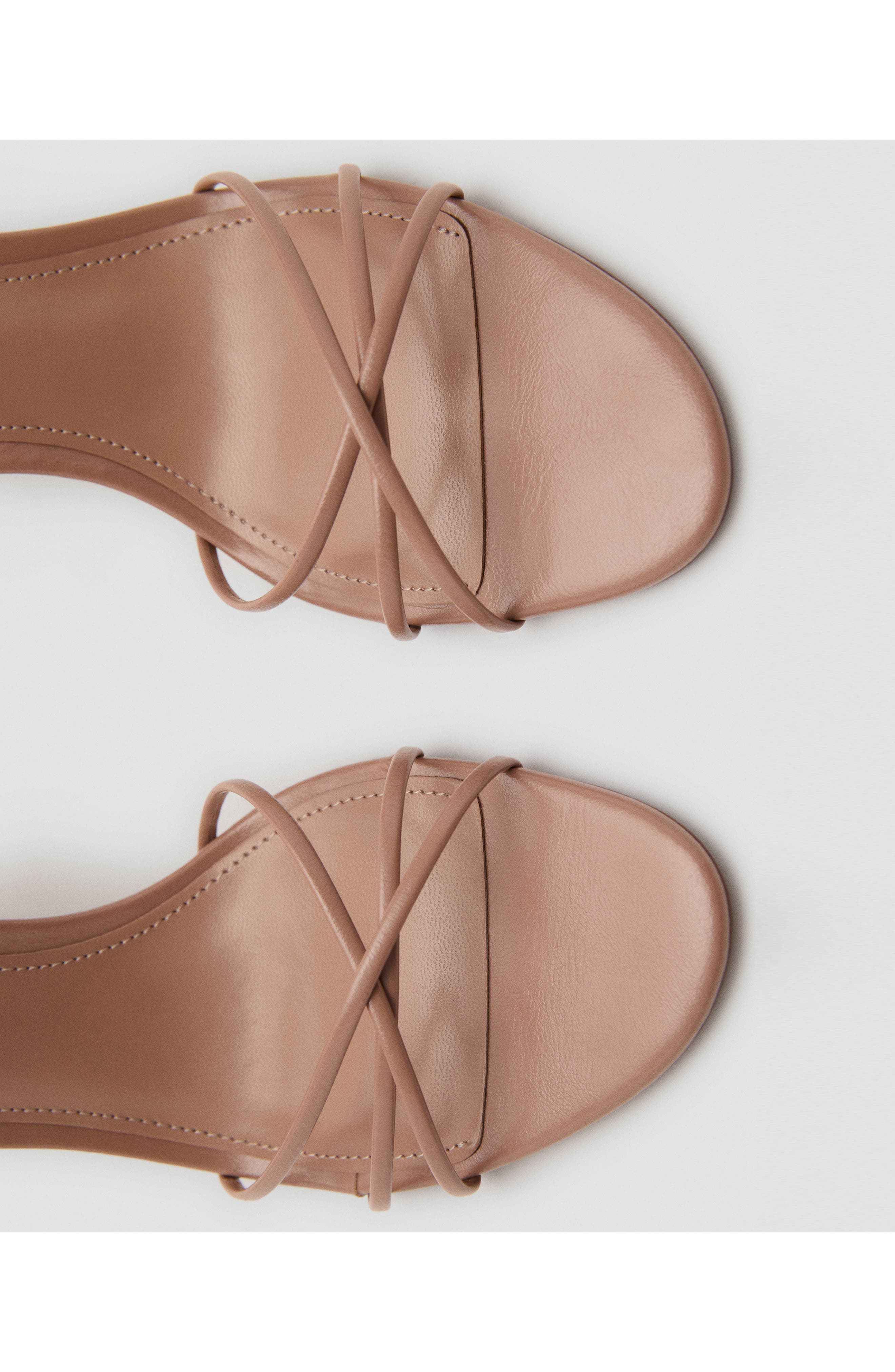 MANGO Ankle Strap Sandal, Alternate, color, Beige