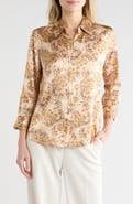 L'AGENCE Dani Silk Button-Up Shirt
