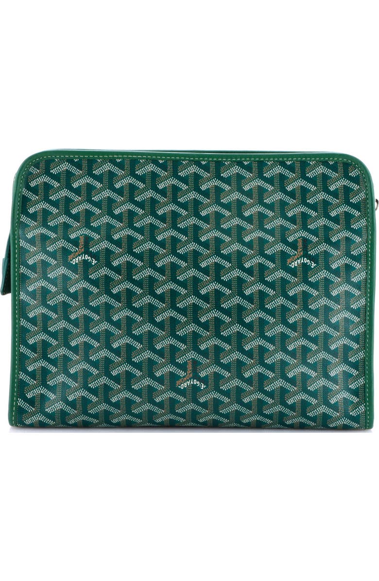 Pre-Owned Goyard Jouvence Toiletry Pouch Coated Canvas GM, Alternate, color, Green