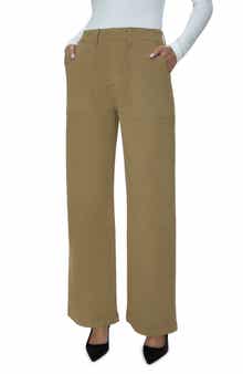 Pistola Nicole Stretch Cotton Wide Leg Pants