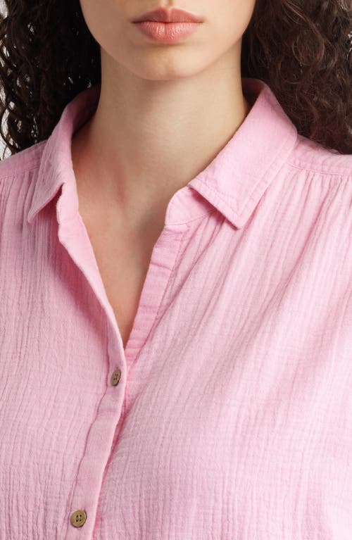 BEACHLUNCHLOUNGE BEACHLUNCHLOUNGE ROWAN COTTON BUTTON-UP SHIRT 
