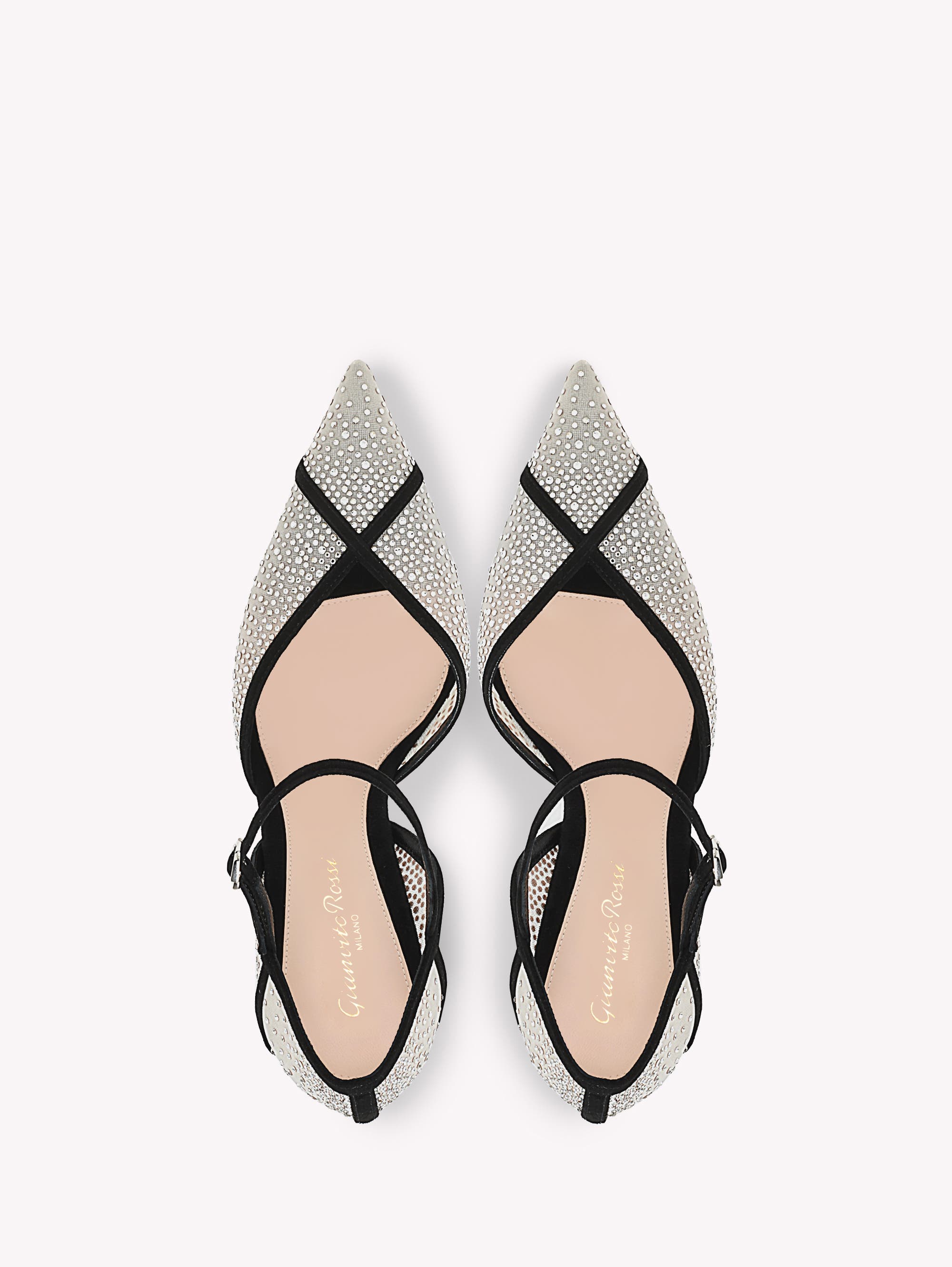 Gianvito Rossi Confetti D'Orsay Pump, Alternate, color, Black Suede And Fabric