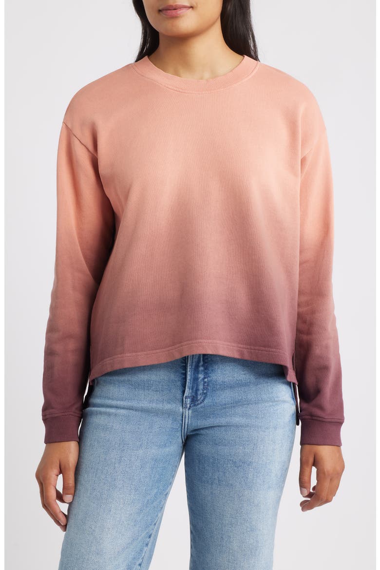 Ombré Sweatshirt, Main, color, MERLOT