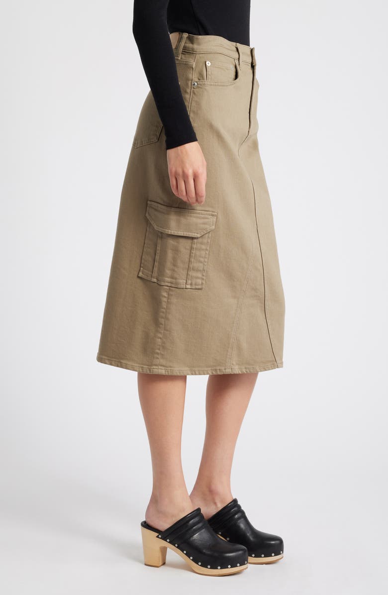 Rails Highland Denim Midi Cargo Skirt, Alternate, color, Washed Olive