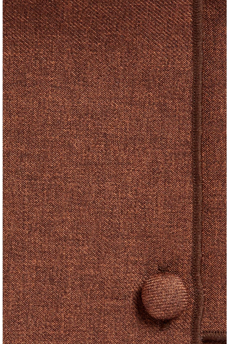 Solid Brown Wool Pocket Square, Alternate, color, BROWN