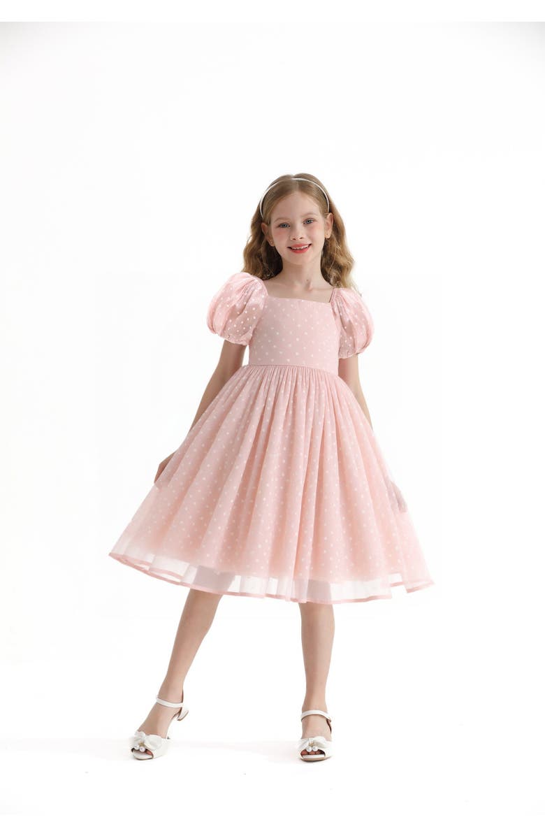 Sweet Cactus Polka Dot Empire Dress, Alternate, color, Pink