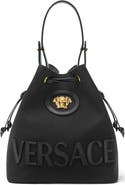 Versace La Medusa Canvas Bucket Bag