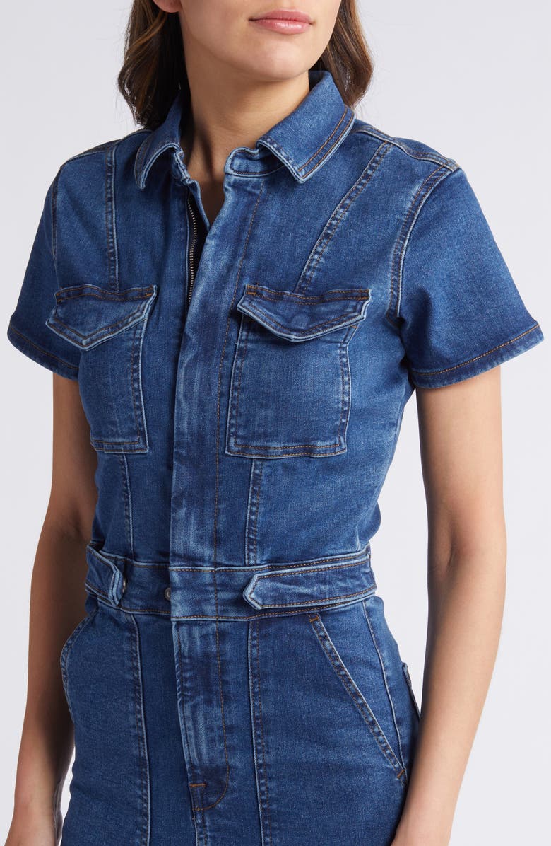 Good American Fit for Success Denim Maxi Dress, Alternate, color, 