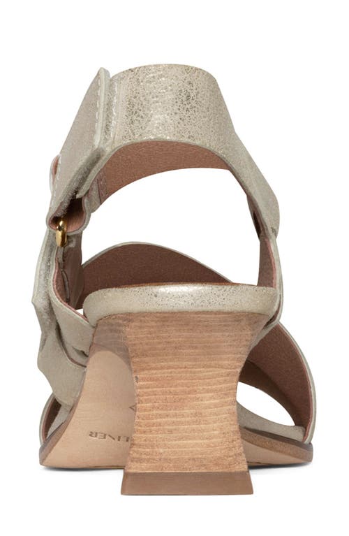 Donald Pliner Fisherman Kitten Heel Sandal In Silver