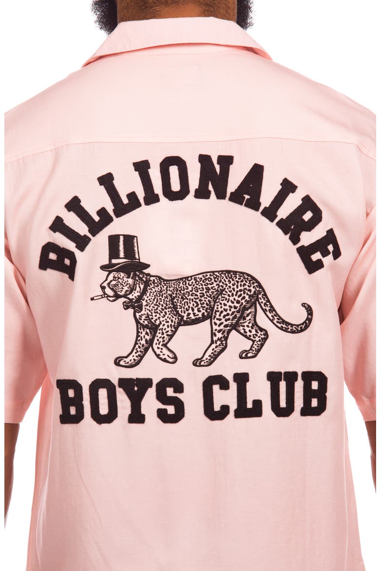 BB Tip Top Logo Appliqué Camp Shirt, Alternate, color, STRAWBERRY CREAM