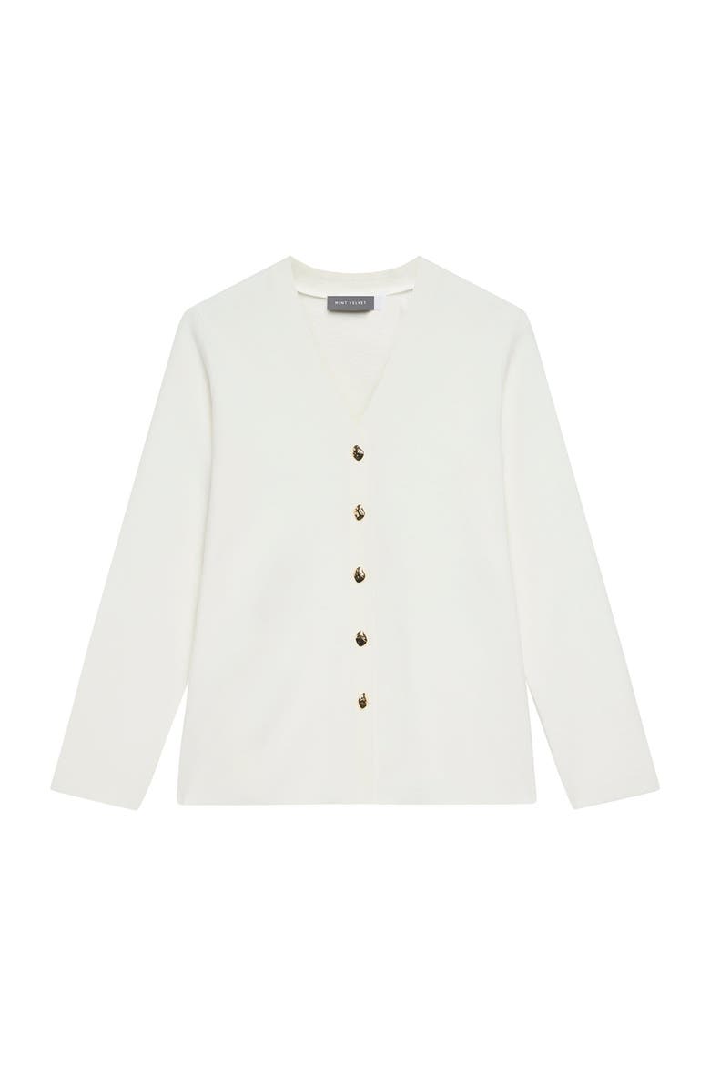 V Neck Longline Cardigan, Alternate, color, Ivory