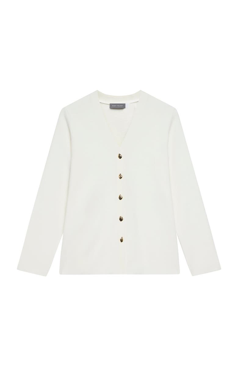 MINT VELVET V Neck Longline Cardigan, Alternate, color, Ivory