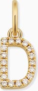 Oradina 14K Gold My Letter Diamond Pendant Charm