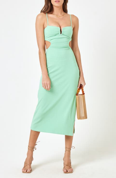 Cameron Cutout Rib Cover-Up Midi Dress
