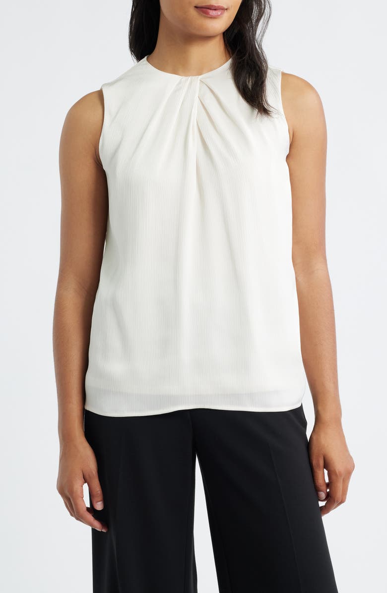 Anne Klein Pleat Neck Top, Main, color,