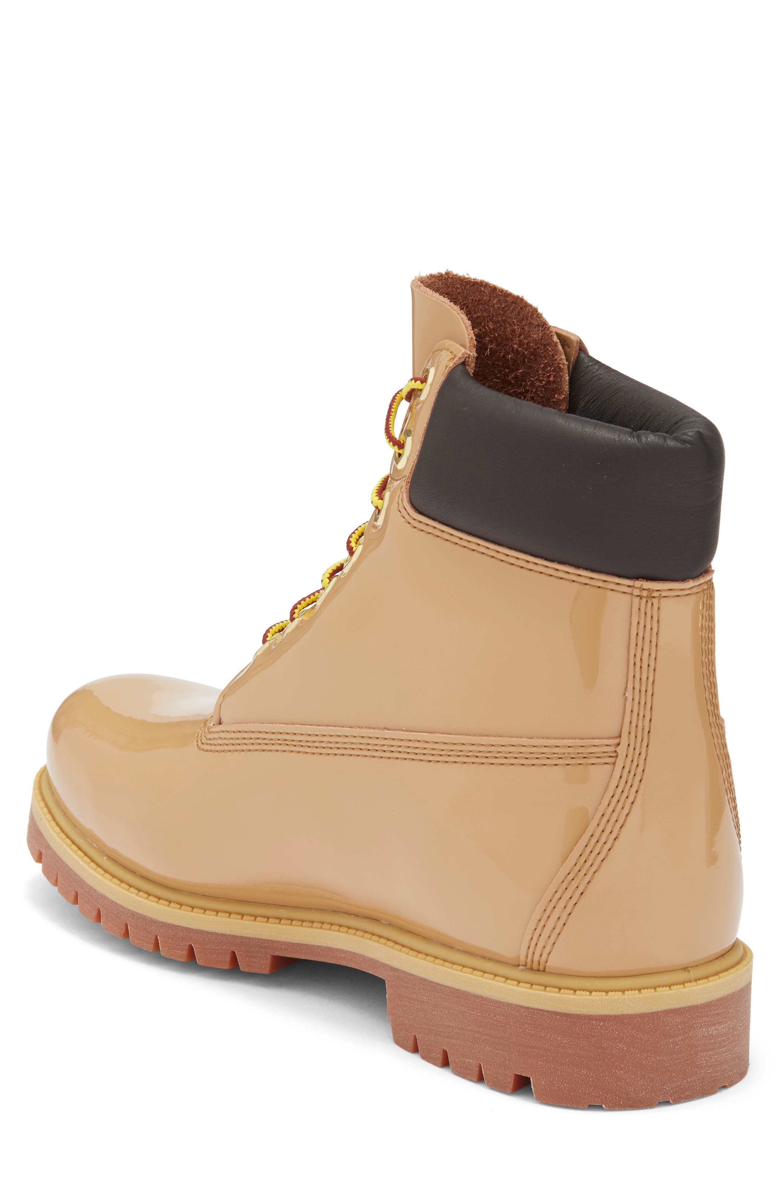 Timberland Premium 6-Inch Waterproof Patent Boot, Alternate, color, Medium Brown Patent Leather