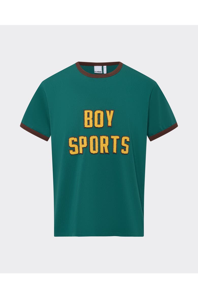 Boy Sports Ringer Tee, Main, color, Lorien Green