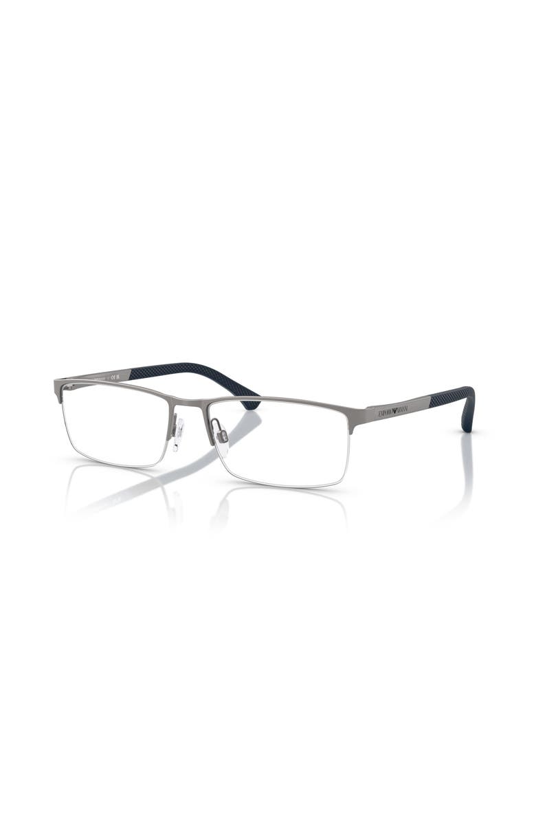 Emporio Armani 55mm Rectangle optical glasses, Main, color, Grey