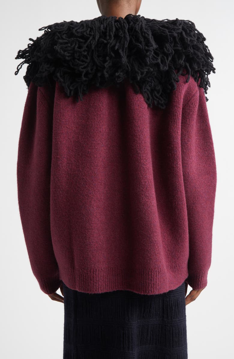 Diotima Wool Blend Cardigan, Alternate, color, Barolo