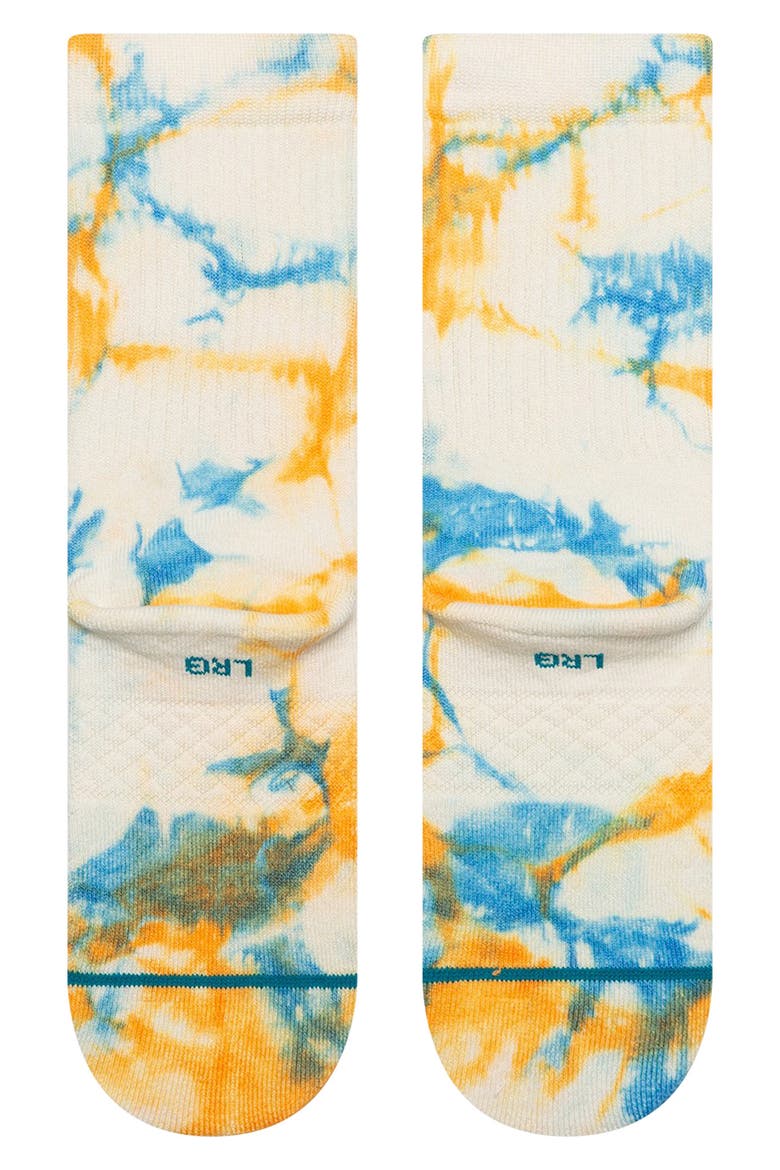 Kids' Spotty Tie Dye Crew Socks, Alternate, color, WHITE MULTI
