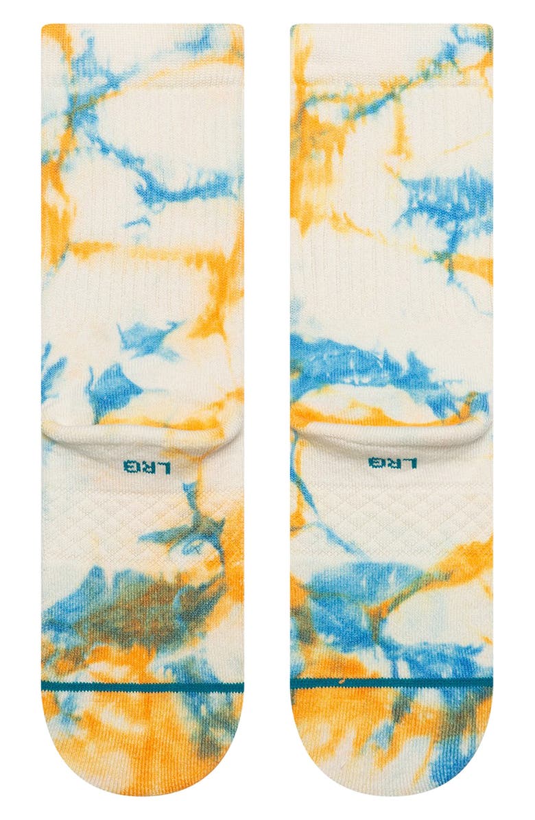 Stance Kids' Spotty Tie Dye Crew Socks, Alternate, color, White Multi