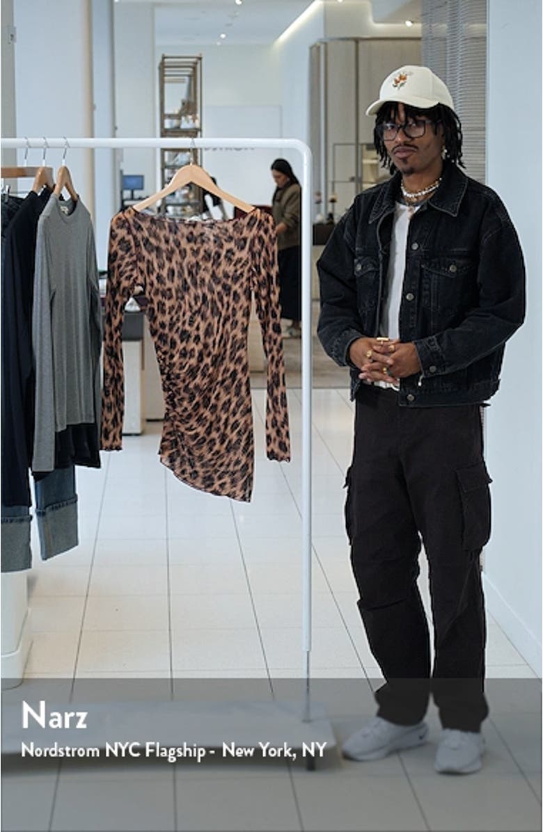 Something Extra Animal Print Semisheer Mesh Tunic, sales video thumbnail