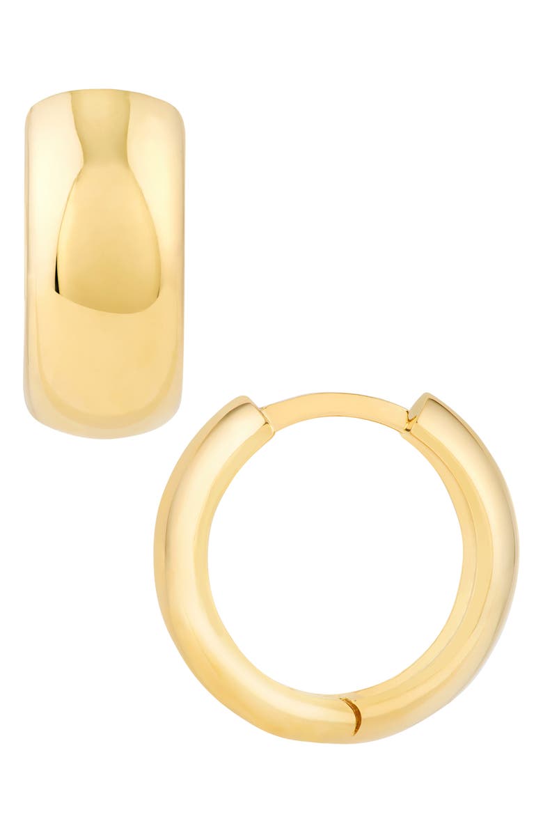 HAWLEY ST Polished Wide Huggie Hoop Earrings, Main, color, 