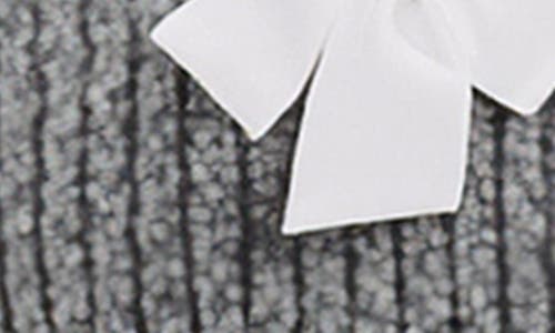 Lush Bow Appliqué Cardigan In Gray