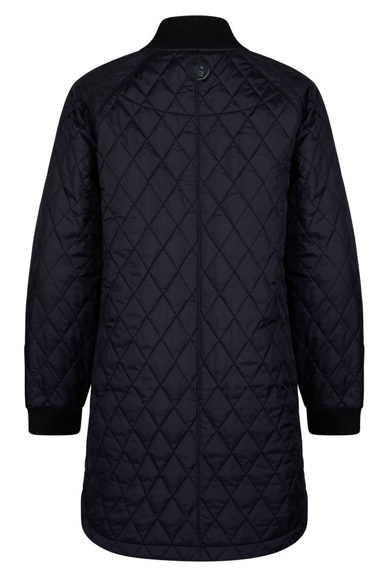 Quilted Water Repellent Nylon Bomber Jacket, Alternate, color, BLACK BEAUTY